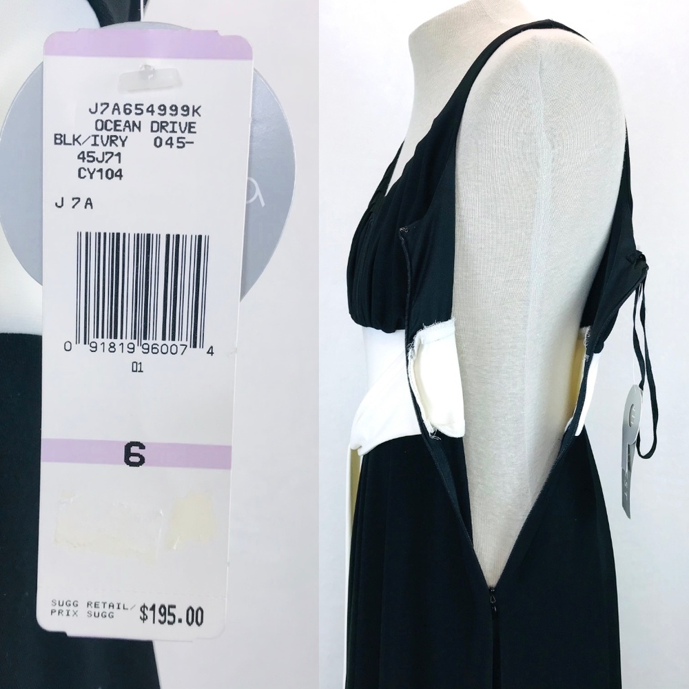 NWT Nine West Black Ivory Cocktail Dress 6 - Picture 3 of 5